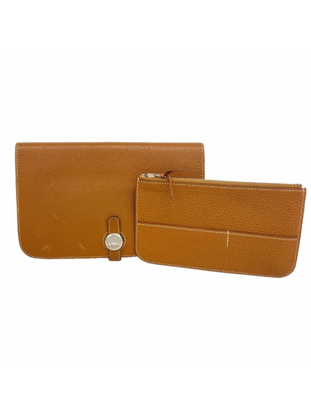 Hermes Wallet Dogon GM Togo Gold Silver